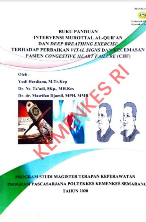 Sampul Buku Panduan Intervensi Murottal Al-Qur_an Dan Deep Breathing Exercise Terhadap Perbaikan Vital Signs Dan Kecemasan - 2020