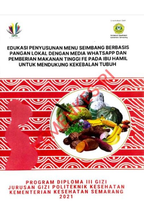 Sampul edukasi penyusunan menu seimbang berbasis pangan lokal dengan media whatsapp