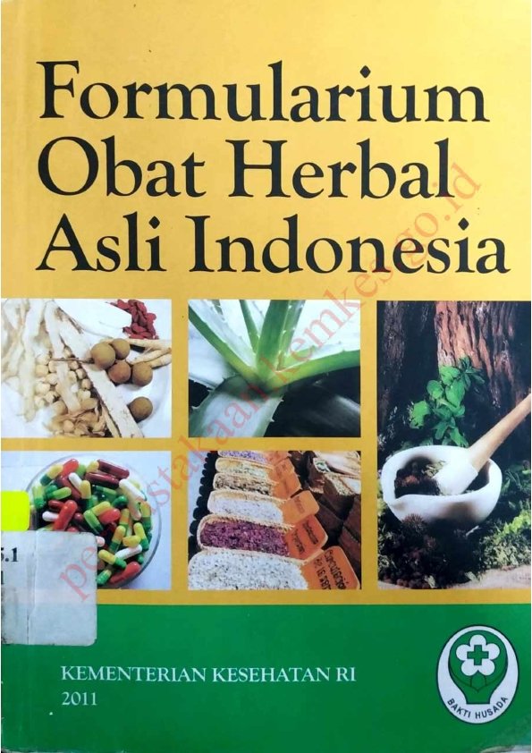 Sampul Formularium Obat Herbal Asli Indonesia