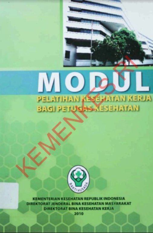Sampul Modul Pelatihan Kesehatan Kerja Bagi Petugas Kesehatan