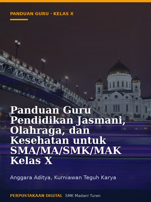 Sampul Panduan Guru Pendidikan Jasmani, Olahraga, dan Kesehatan untuk SMA/MA/SMK/MAK Kelas X