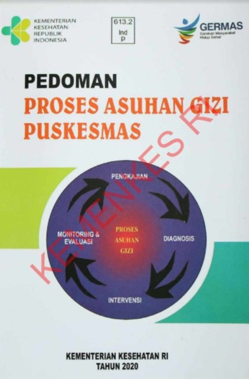 Sampul Pedoman Proses Asuhan Gizi Puskesmas
