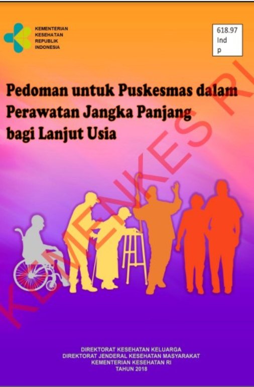 Sampul Pedoman Untuk Puskesmas Dalam Perawatan Jangka Panjang Bagi Lanjut Usia