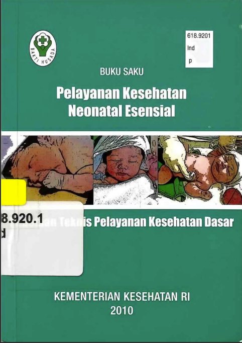 Sampul Buku Saku Pelayanan Kesehatan Neonatal Esensial