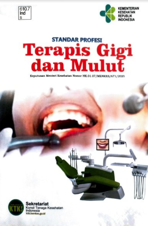 Sampul Standar profesi terapis gigi dan mulut
