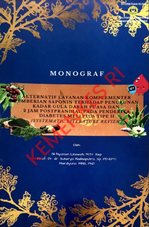 Sampul Alternatif Layanan Komplementer Pemberian Saponin Terhadap Penurunan Kadar Gula Darah Puasa Dan 2 Jam Postprandial Pada Penderita Diabetes