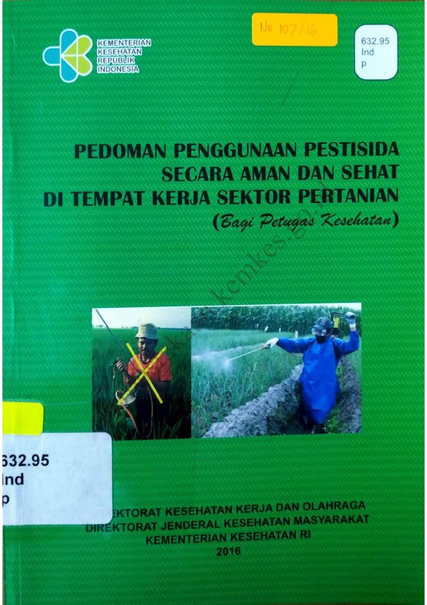 Sampul Pedoman Penggunaan Pestisida Secara Aman dan Sehat di Tempat Kerja Sektor Pertanian (Bagi Petugas Kesehatan)