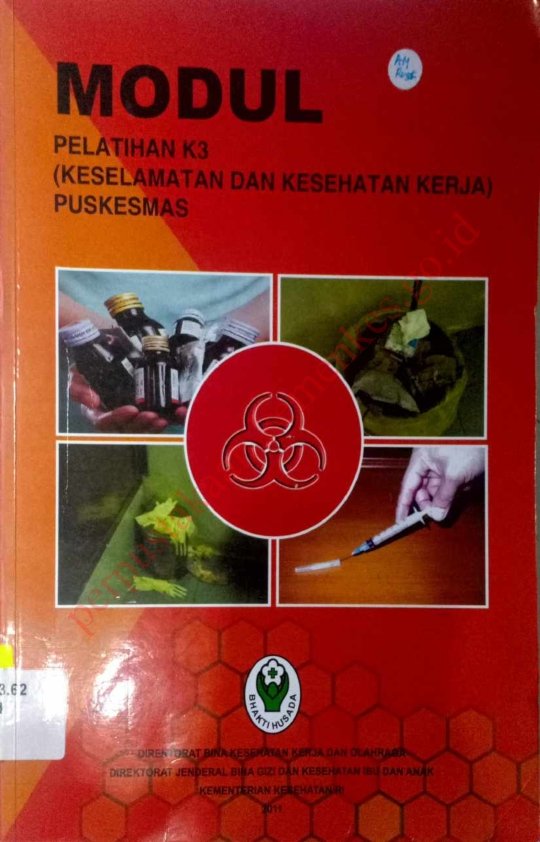 Sampul Modul Pelatihan K3 (Keselamatan dan Kesehatan Kerja) Puskesmas
