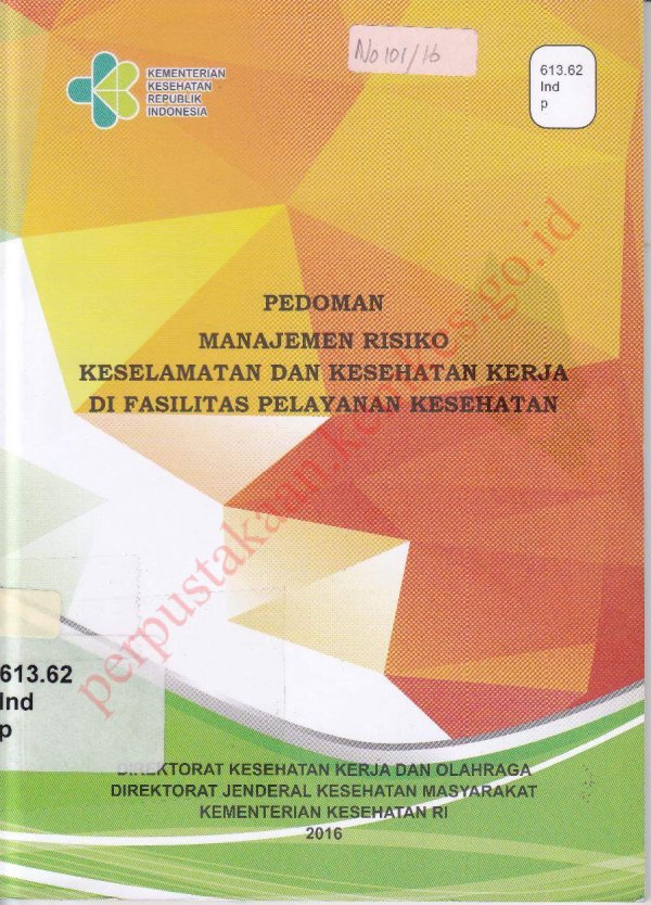Sampul Pedoman Manajemen Risiko Keselamatan dan Kesehatan Kerja di Fasilitas Pelayanan Kesehatan