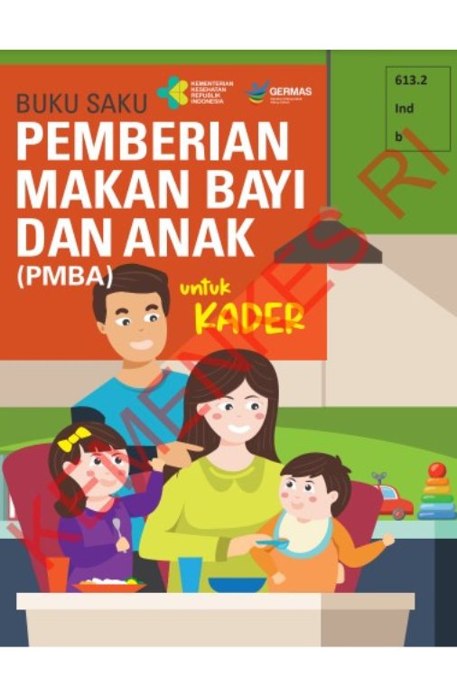 Sampul Buku Saku Pemberian Makan Bayi dan Anak (PMBA) untuk Kader