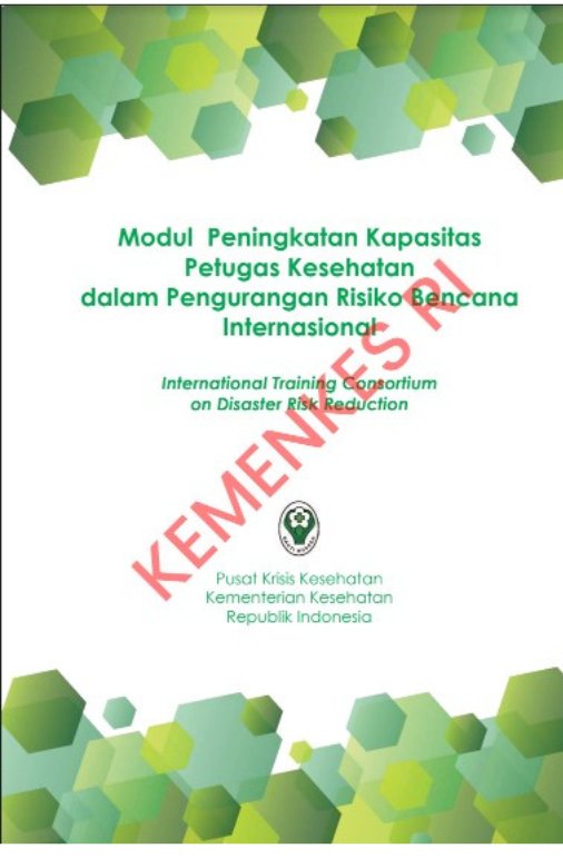Sampul Modul Peningkatan Kapasitas Petugas Kesehatan Dalam Pengurangan Risiko Bencana Internasional