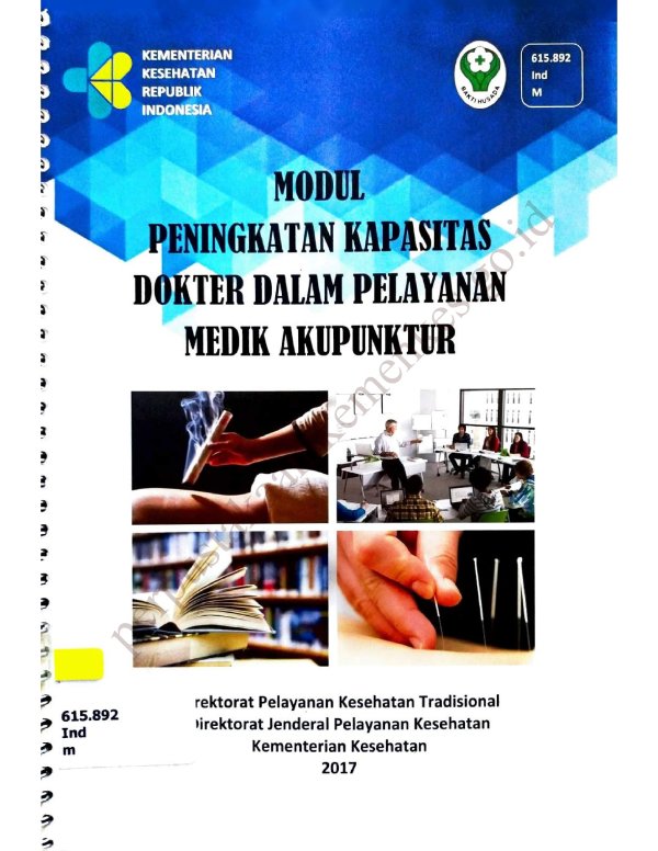 Sampul Modul Peningkatan Kapasitas Dokter dalam Pelayanan Medik Akupunktur