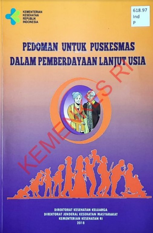 Sampul Pedoman Untuk Puskesmas Dalam Pemberdayaan Lanjut Usia