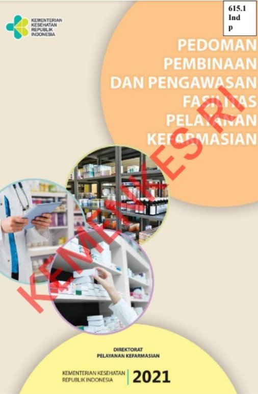 Sampul Pedoman Pembinaan dan Pengawasan di Fasilitas Pelayanan Kefarmasian