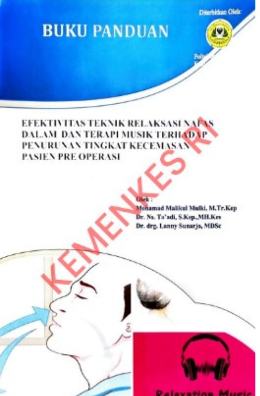 Sampul Buku Panduan Efektivitas Teknik Relaksasi Nafas Dalam Dan Terapi Musik Terhadap Penurunan Tingkat Kecemasan Pasien Pre Operasi