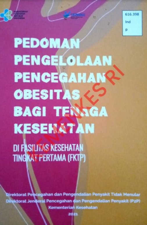 Sampul Pedoman Pengelolaan Pencegahan Obesitas Bagi Tenaga Kesehatan di Fasilitas Kesehatan Tingkat Pertama (FTKP)