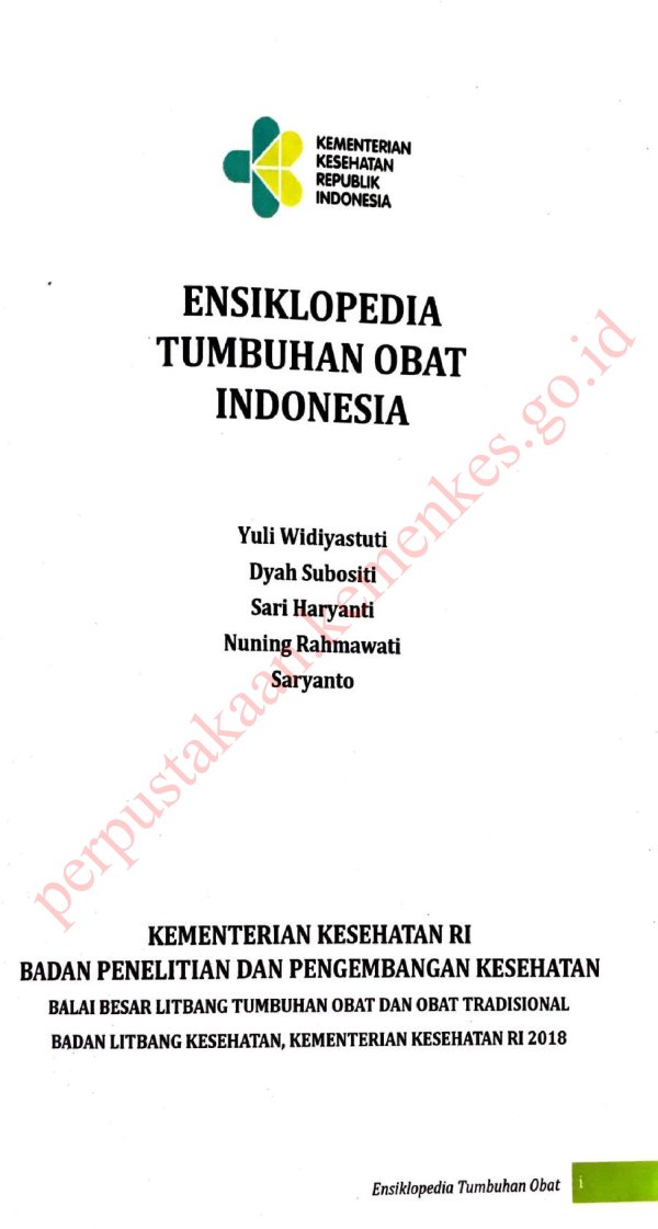 Sampul Ensiklopedia Tumbuhan Obat Indonesia