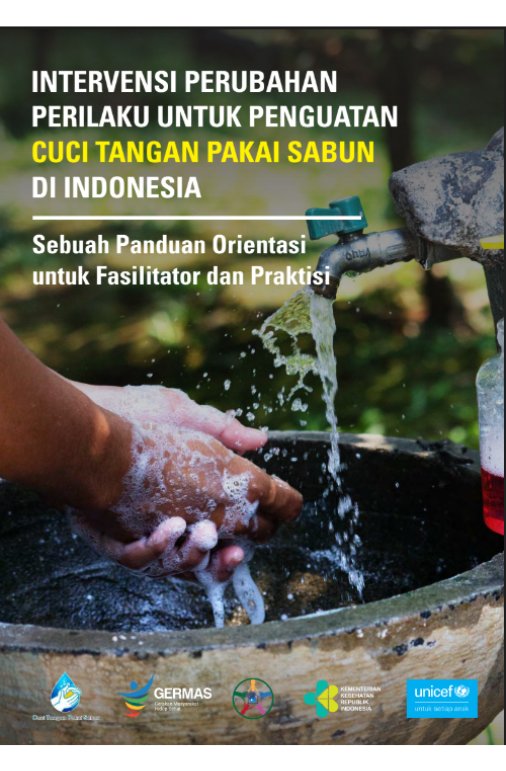 Sampul Intervensi Perubahan Perilaku Untuk Penguatan Cuci Tangan Pakai Sabun di Indonesia