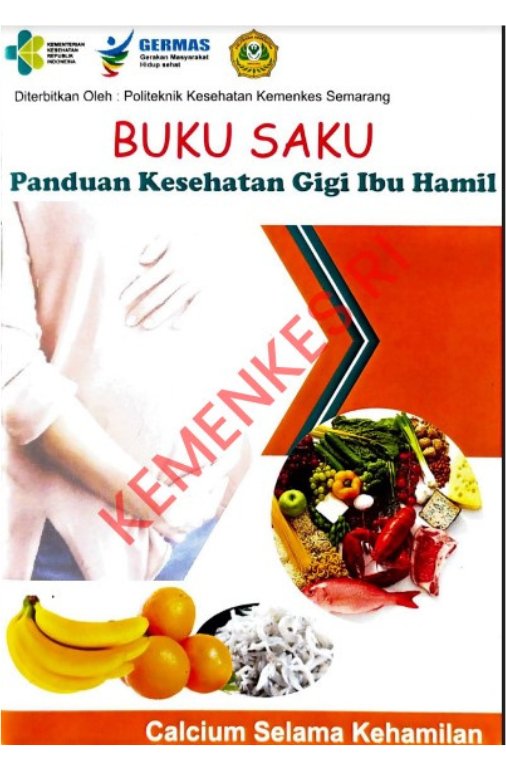 Sampul Buku Saku Panduan Kesehatan Gigi Ibu Hamil 2020