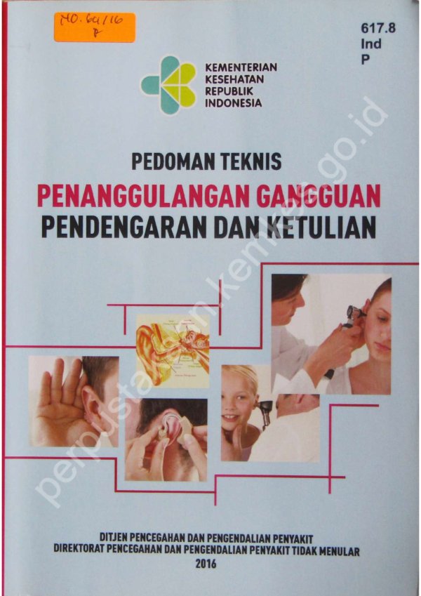 Sampul Pedoman Teknis Penanggulangan Gangguan Pendengaran dan Ketulian