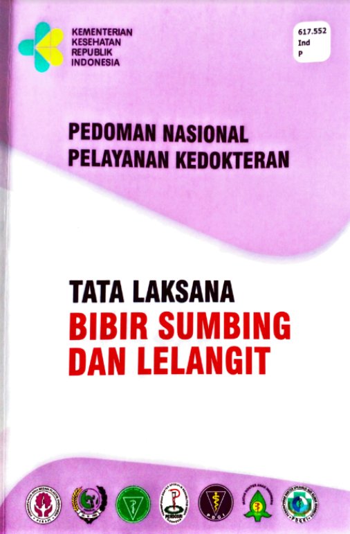 Sampul Pedoman Nasional Pelayanan Kedokteran Tata Laksana Bibir Sumbing