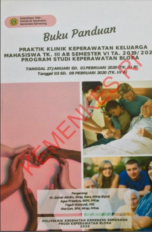 Sampul Buku Panduan Praktik Klinik Keperawatan Keluarga Mahasiswa TK. II AB Semester VI TA. 2019 2020 Program Studi Keperawatan Blora