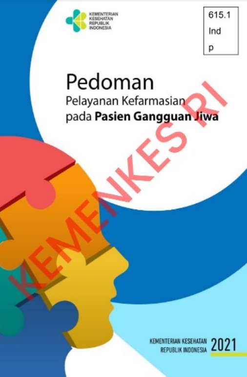 Sampul Pedoman Pelayanan Kefarmasian Pada Pasien Gangguan Jiwa
