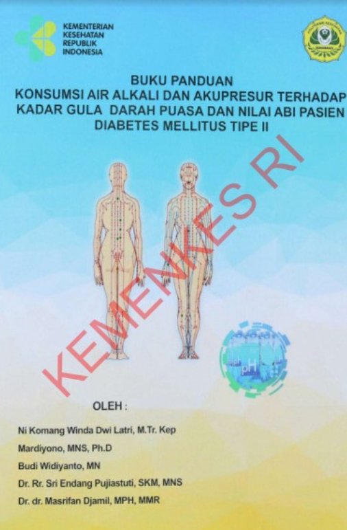 Sampul Buku Panduan Konsumsi Air Alkali dan Akupresur Terhadap Kadar Gula Darah Puasa dan Nilai ABI Pasien Diabetes Mellitus Tipe II