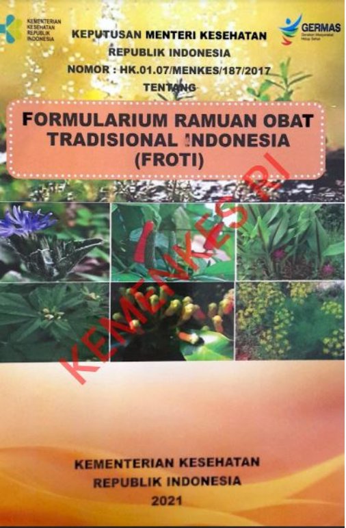 Sampul Formularium Ramuan Obat Tradisional Indonesia (Froti)